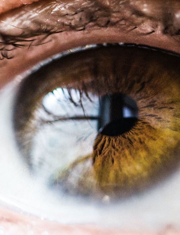 Augentropfen beim Sehtest