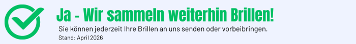 Brillen Sammelstelle 1 Ja Wir sammeln weiterhin Brillen 1 b7f613ac Optiker für Kontaktlinsen & Brille in Zug